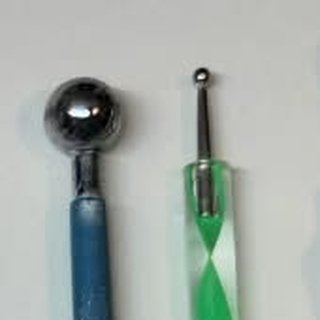 A ball-ended modelling tool and a fine dotting tool