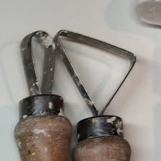 Two wire loop tools with wooden handles